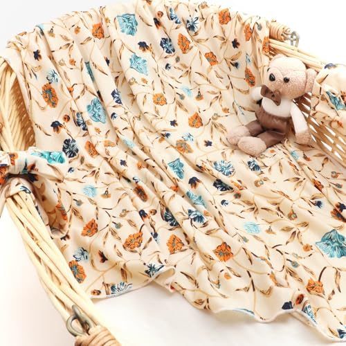 DRESHOW BQUBO Baby Girl Newborn Floral Receiving Blankets - Image 5
