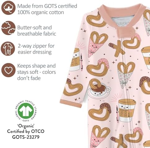 Butterblu Scout Sleep & Play 100% Organic Cotton Footed Zip Front PJs | GOTS - Image 4
