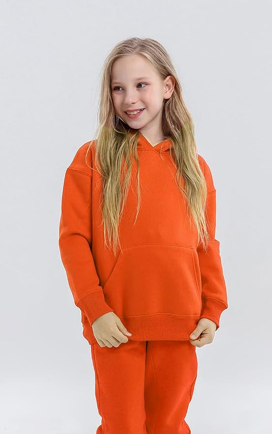 Toddler Boys Girls Sweatshirt Cotton Solid Fall Pullover Hoodie | Long Sleeve - Image 2