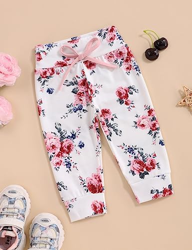 oklady Baby Girl Clothes, Hoodie Tops Floral Pant - Image 5