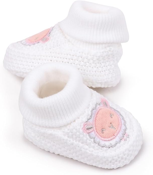 Newborn Baby Boys Girls Cozy Warm Booties Infant Cute Cartoon Knit Soft Socks - Image 4