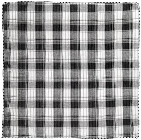 Double Layers Two Tones Dog Cotton Bandana Bibs Scarf DCB05 B&G - Image 5