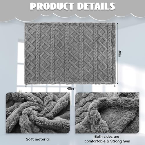 VitalCozy 4 Pcs Fleece Baby Blankets 3D Plush Soft Newborn, Dark Color | - Image 2