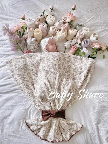 Baby Swaddel Blanket Cotton Muslin Thick Bath Towel Dotted Backing Double Layer - Image 2