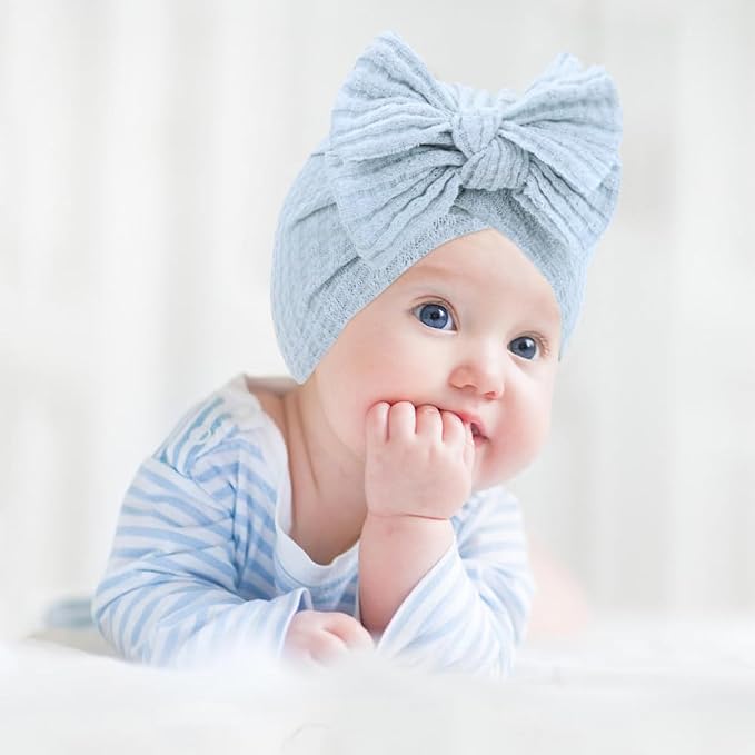 Cinaci 4 Pieces Baby Girls Turban Hats - Image 5