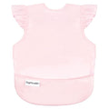 Tiny Twinkle Short Sleeve Apron Baby & Toddler Bib for Girls – Waterproof, Mess-Proof Bibs for Eating & Feeding, Machine Washable,Perfect Holiday Gift (Rose, 6–24M)