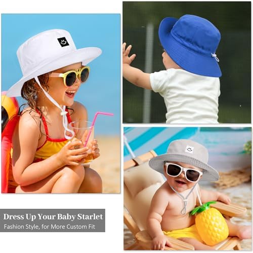 Baby Toddler Sun Hat, Kids Summer UPF 50+ Foldable Beach Bucket Hat - Image 7