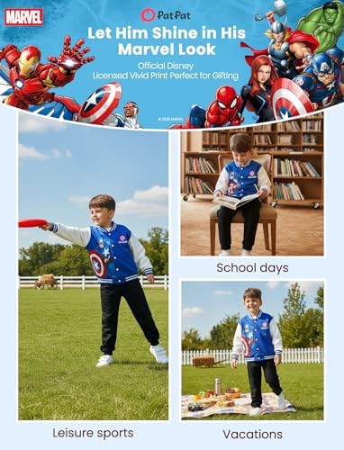 Disney Bomber Jacket Spider Man Marvel Toy Story Cars Varsity Cardigan2-13Y - Image 6