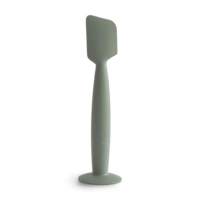 mushie Diaper Cream Applicator Soft Silicone with Suction Base (Dried Thyme)