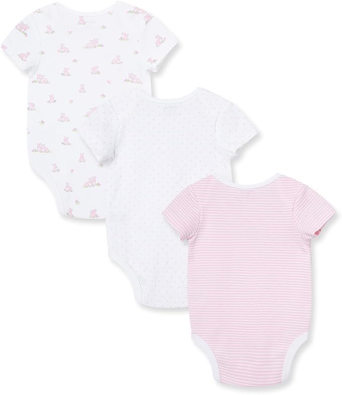 Little Me Clothes for Baby Girls' 3-Pack 100% Cotton Bodysuits - Image 2