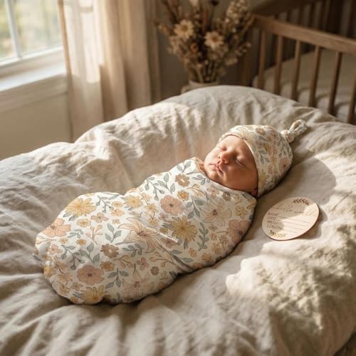 Newborn Receiving Nursery Flower Blanket Baby Swaddle Wrap - Image 3