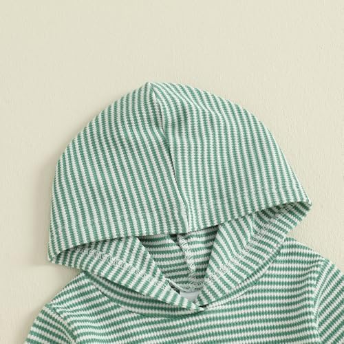 Thorn Tree Newborn Unisex Baby Clothes Set Hooded Long Sleeve Bodysuit Stretchy - Image 5