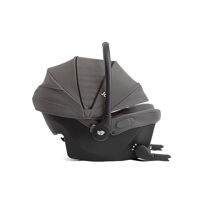 Joie Hazel Height Adjustable Stroller – Travel-Friendly Stroller with Height Adjustable Seat, Multi-Position Recline + Joie Mint Latch Base-Free Infant Car Seat – Travel System (Thunder)