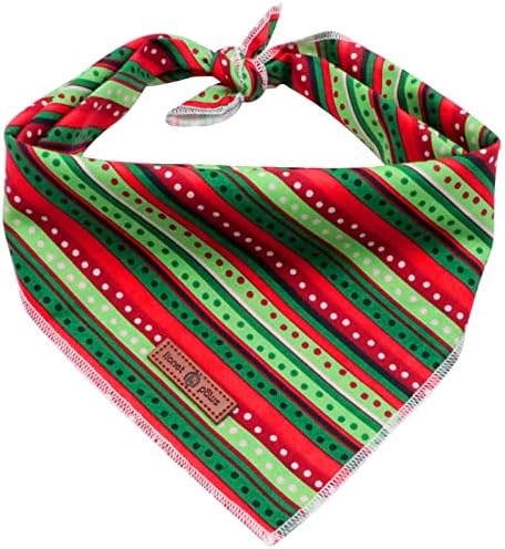 lionet paws Christmas Dog Bandana, Fabric Dogs Kerchief by lionetpaws