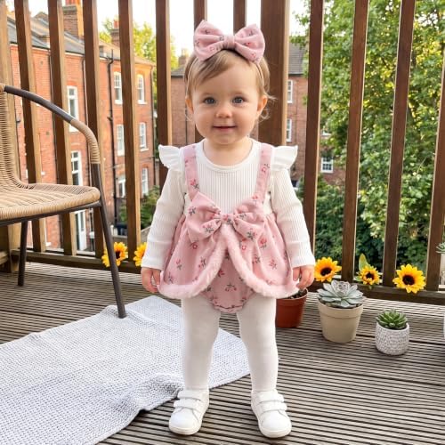 FYBITBO Newborn Baby Girl Clothes Floral Romper Dress Infant Bodysuit 0-12M - Image 3