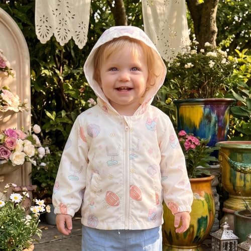 Toddler Baby Girl Windbreaker Jacket Zip Up Hoodie Long Sleeve Sweatshirt - Image 4