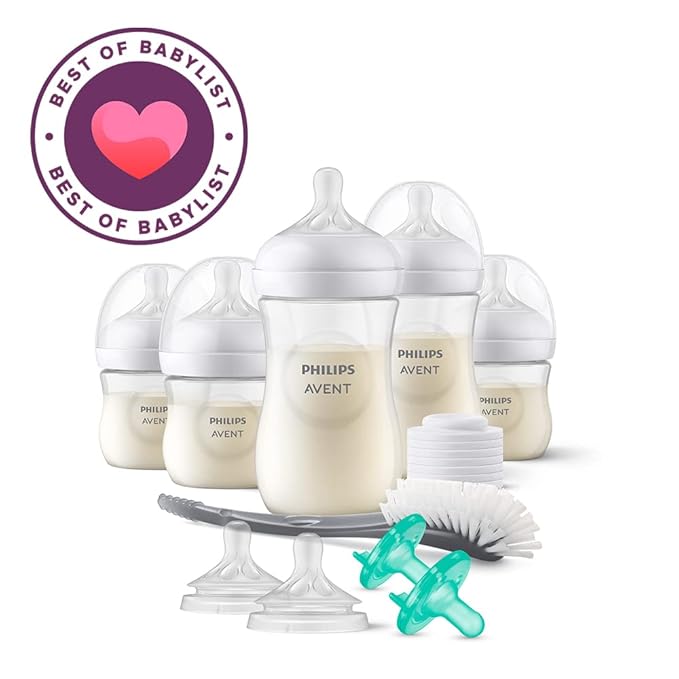 Philips AVENT Natural Baby Bottle with Natural Response Nipple, Newborn Baby Gift Set, SCD838/02 (Pack of 2)