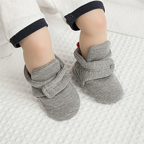 Meckior Newborn Infant Baby Girls Boys Warm Fleece Winter Booties First Walkers - Image 2