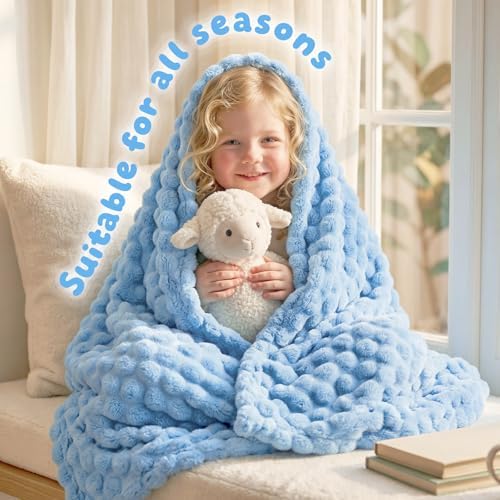 Fleece Baby Blanket for Girls Boys, Soft Cozy Cute Infant Toddler Receiving - Image 2