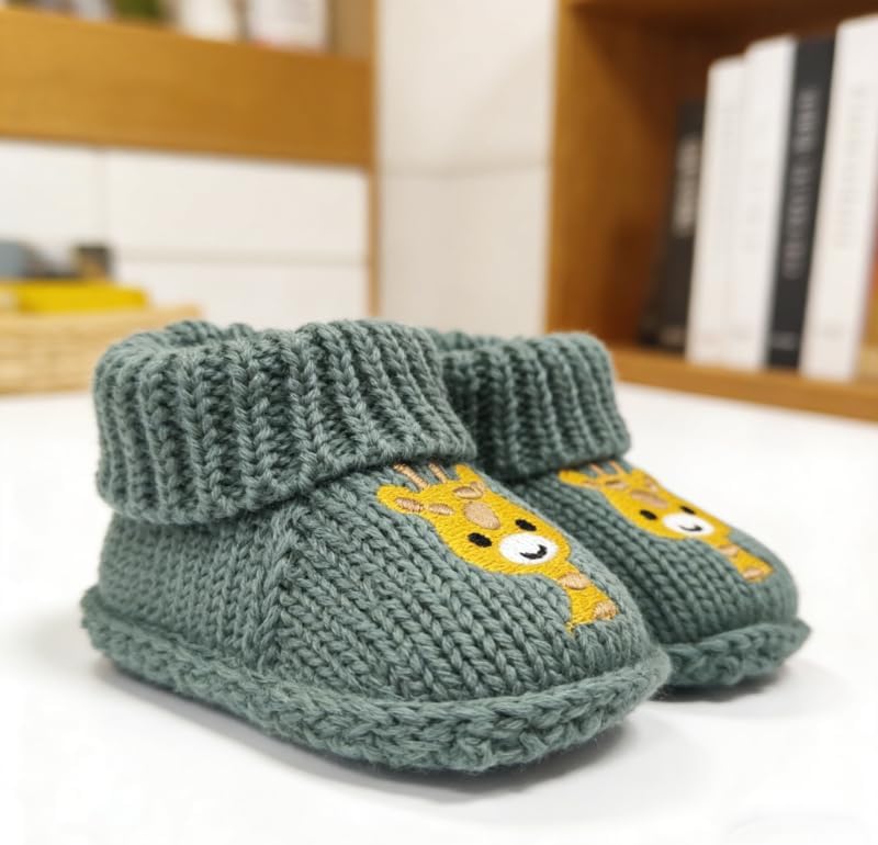 2 pairs Cute Knit Animal Baby Booties - Image 3