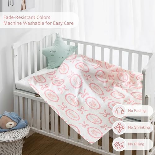Baby Swaddle Blankets, Bamboo Muslin Receiving Blanket | 1-Pack, Lightweight & - Image 5