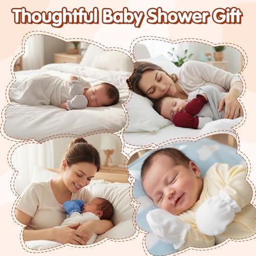 ElevateTech Newborn Baby Muslin Mitten No Scratch Mitten 0-6 month 8 Pair - Image 4