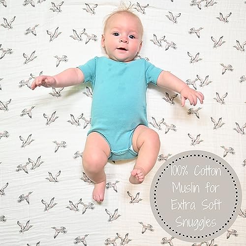 LollyBanks Baby Swaddle Blankets 2 Pack, 100% Cotton Muslin Blankets 47 x 47 - Image 2