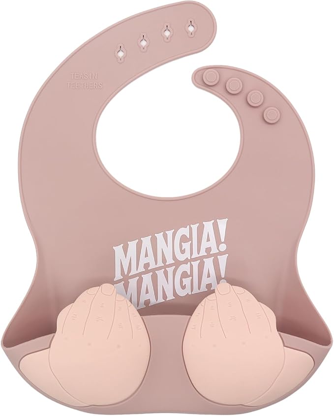 Teasin' Teethers Funny Italian Silicone Baby Bib - Image 2