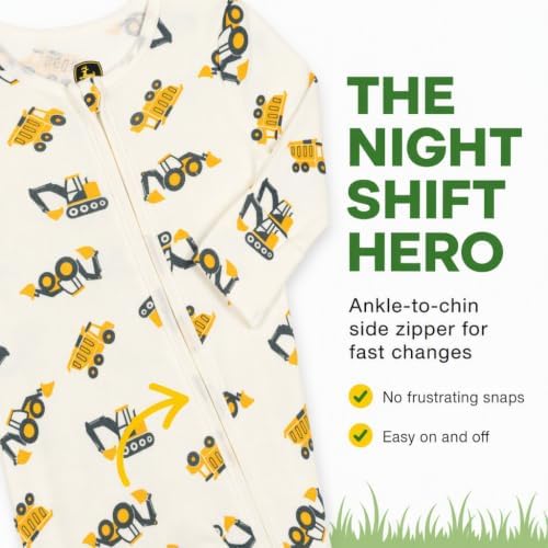 John Deere Baby Boy or Girl Footed Sleep N Play Coverall Newborn - Image 5