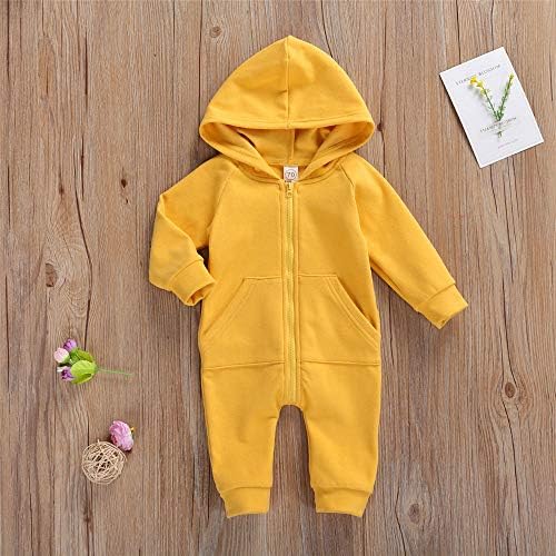 FYBITBO Infant Baby Boys Girls Clothing Zipper Hooded Jumpsuit Romper Long - Image 7