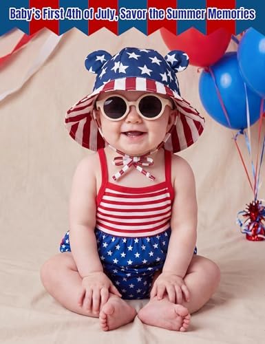 Durio UPF50+ Baby Sun Hat and Sunglasses - Image 6