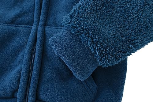 Toddler Winter Coats Baby Boys Girls Fuzzy Sherpa Fleece Jackets - Image 5