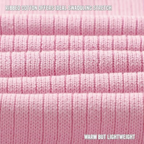 100% Organic Cotton Baby Blanket – Luxury Stretch Ribbed Knit, Breathable - Image 4