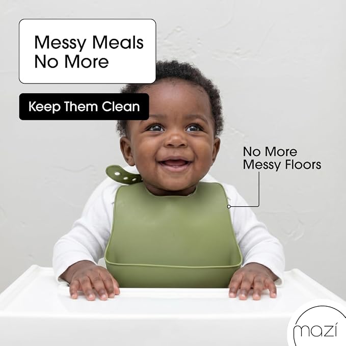 Silicone Baby Bibs 2-Pack – Waterproof Adjustable Baby Bibs - Image 2