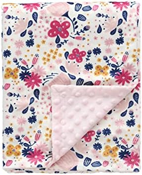 CREVENT Minky Floral Baby Blanket by CREVENT
