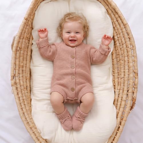 LAWKUL Cotton Baby Sweater and Booties Set - Image 4
