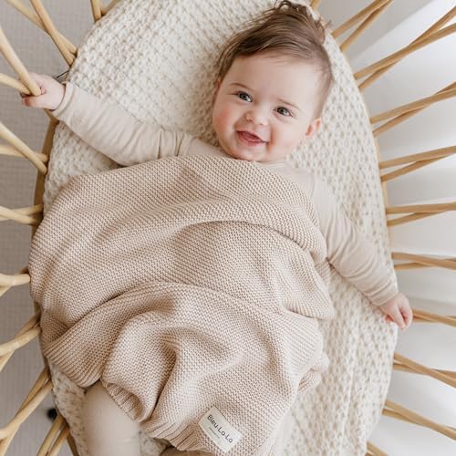 100% Organic Cotton Heritage Knit Textured Baby Quilt Blanket – Signature - Image 2