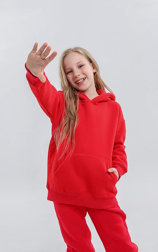 Toddler Boys Girls Sweatshirt Cotton Solid Fall Pullover Hoodie | Long Sleeve - Image 3