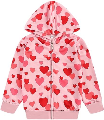 Baby Girl Zip-up Jacket Rainbow Unicorn Cotton Hoodie Sweatshirt Toddler Fall by Popshion