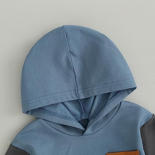 Infant Baby Boy Fall Winter Clothes Outfit Hooded Long Sweatshirt Pant Set - Image 5