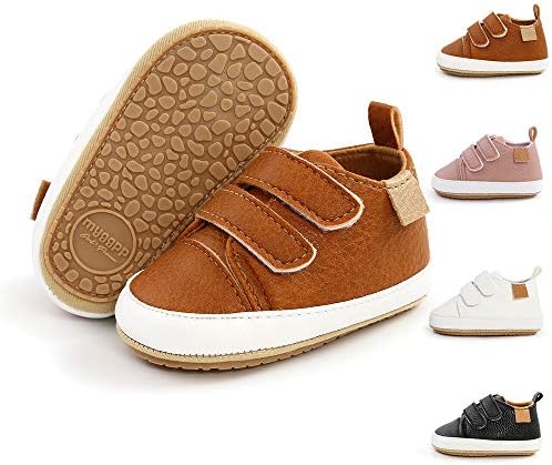 Meckior Toddler Baby Boys Girls High Tops Ankle Sneakers Soft Anti-Slip Sole PU by Meckior