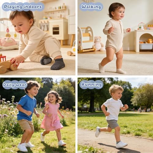 Non-slip Toddler Ankle Cotton Grip Socks Unisex 6M-5T - Image 6