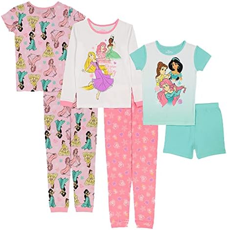 Disney Unisex Kids' 6-piece Snug-fit Cotton Matching Comfortable Pajama Set by Disney