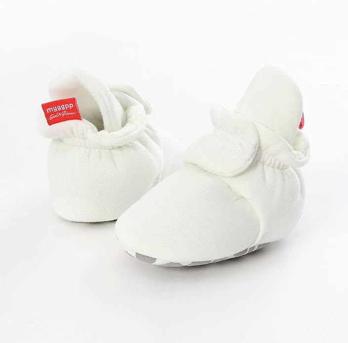 Infant Baby Boys Girls Cozy Fleece Booties Stay on Slippers Non Slip Soft - Image 4