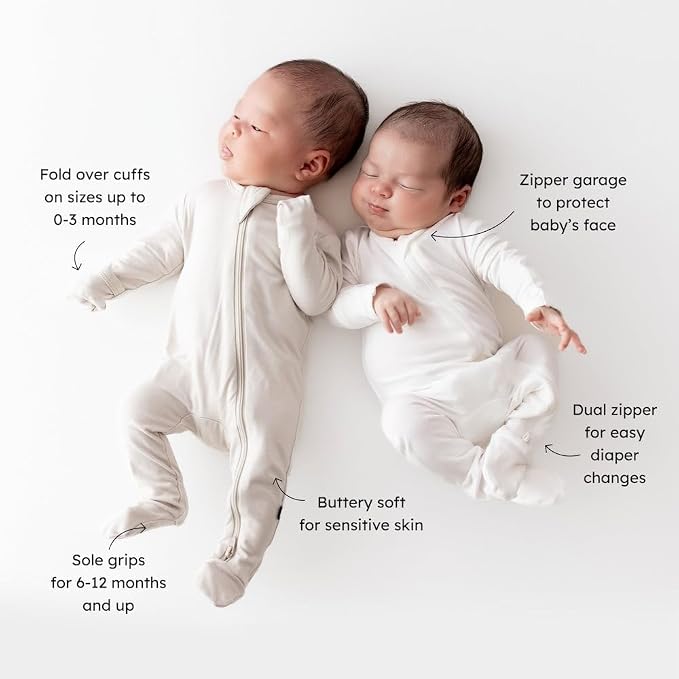 KYTE BABY Infant and Toddler Dual Zipper Footie, Ultra-Soft Rayon Made From - Image 3