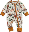 Western Baby Cowboy Clothes Neutral Zipped Fall Romper Outfit by SAYOO-Alljustforkids