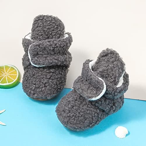 ohsofy Newborn Baby Cotton Booties Stay On Slipper Winter Warm Soft Shoes - Image 2