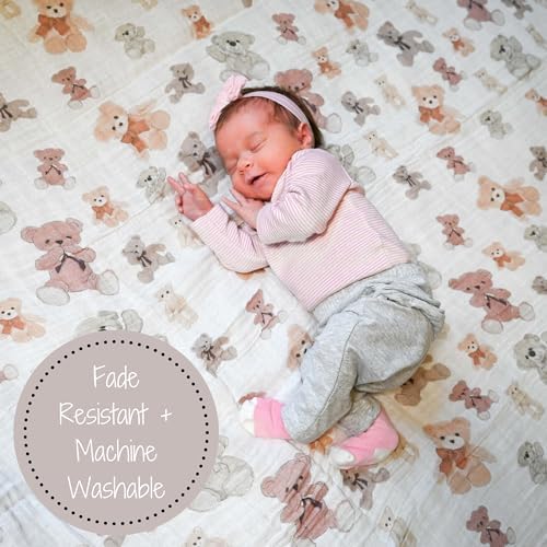LollyBanks Baby Swaddle Blankets 2 Pack, 100% Cotton Muslin Blanket 47 x 47 - Image 2