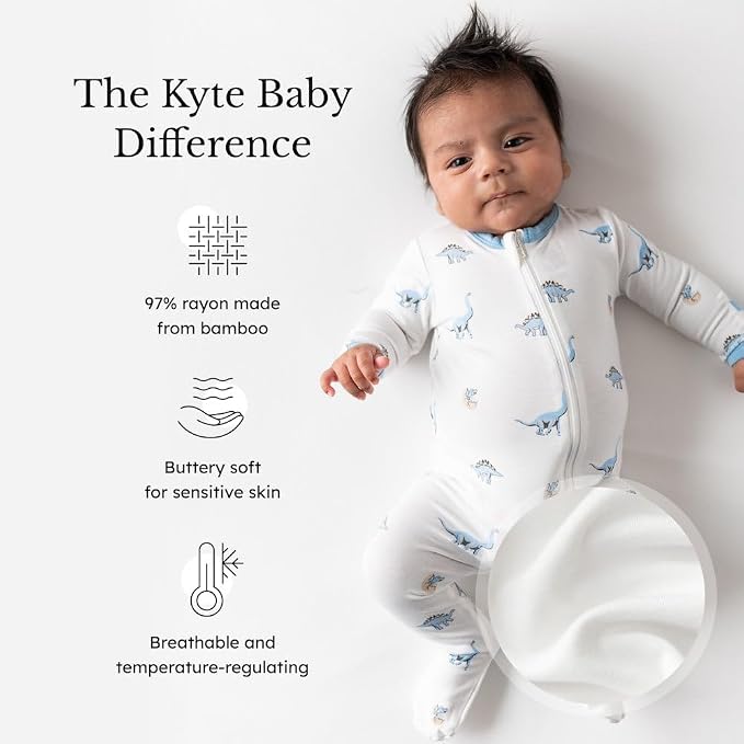 KYTE BABY Infant and Toddler Dual Zipper Footie, Ultra-Soft Rayon Made From - Image 2