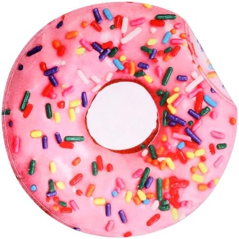 SeaRoomy Donut Blanket, Realistic Food Funny Donuts Blanket, 60 in，Pink by SeaRoomy
